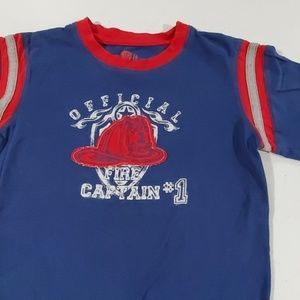 Boys Blue Fire fighter t shirt 7x Firefighter